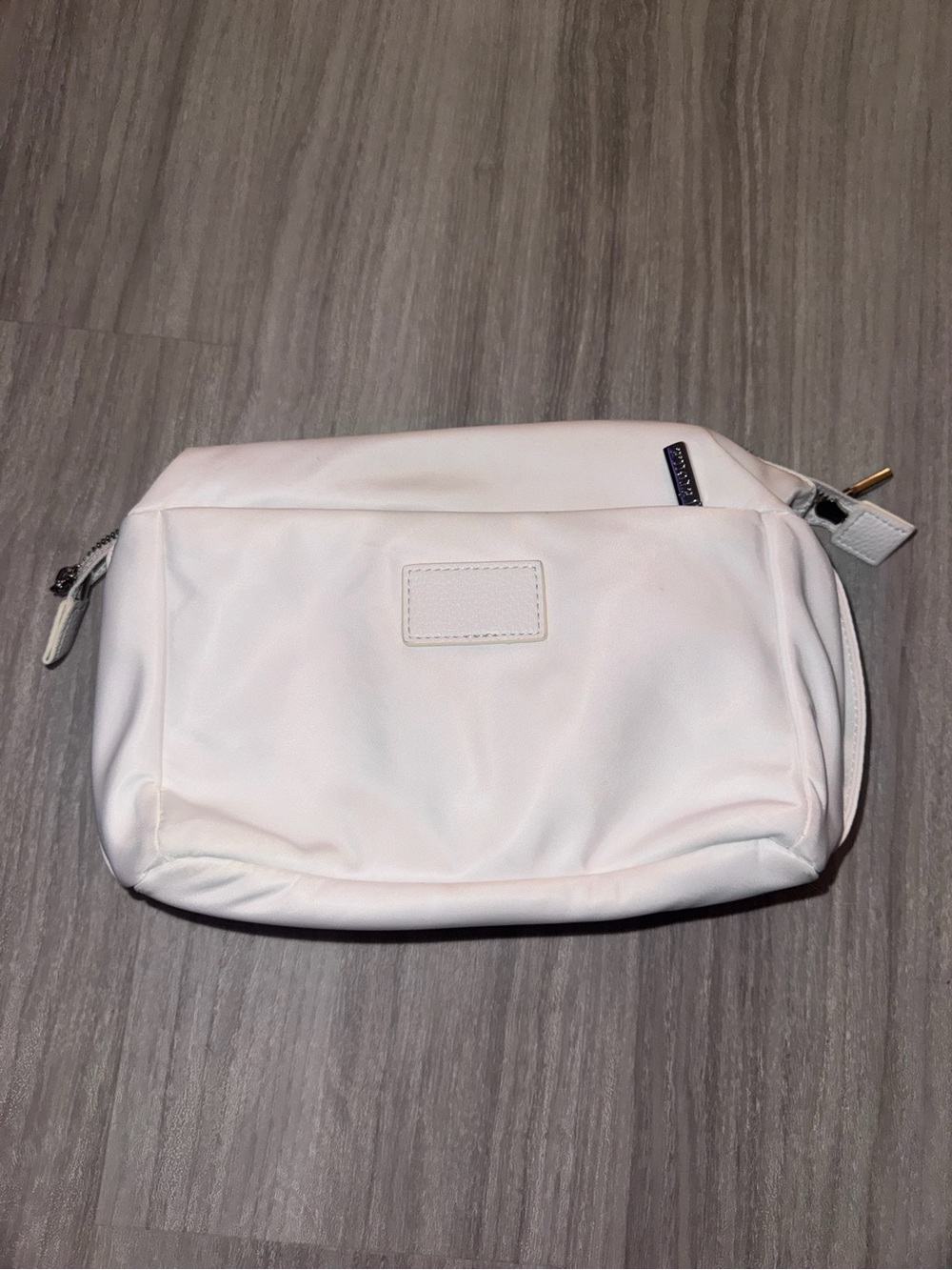 Women's White Cosmetic Pouch - Clean Travel Makeup Case